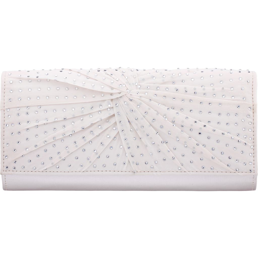 Nina Unique Crystal Clutch in Ivory at Nordstrom