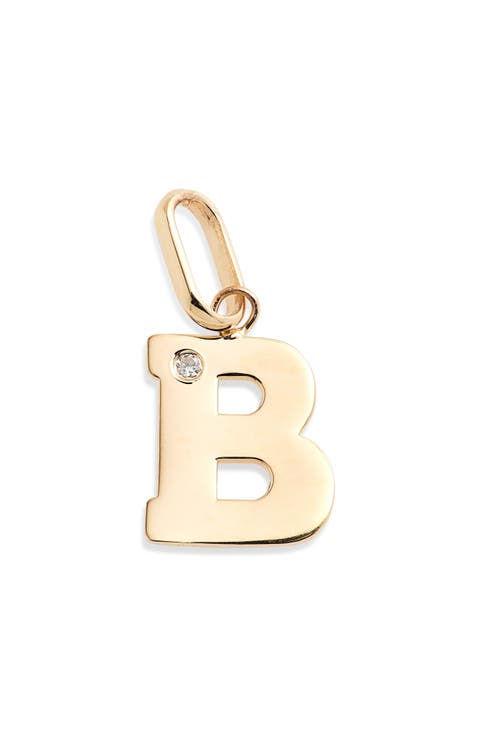 Love Letter Diamond Initial Charm