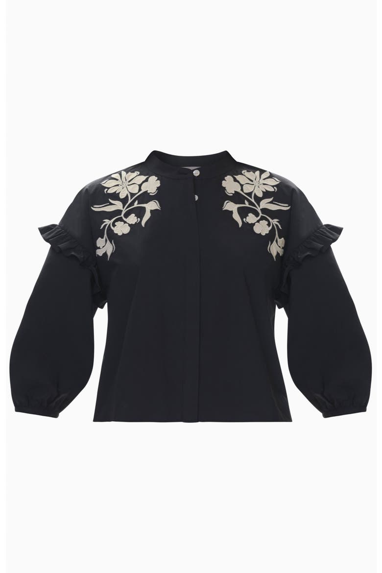 Lydia Applique Top, Alternate, color, Noir