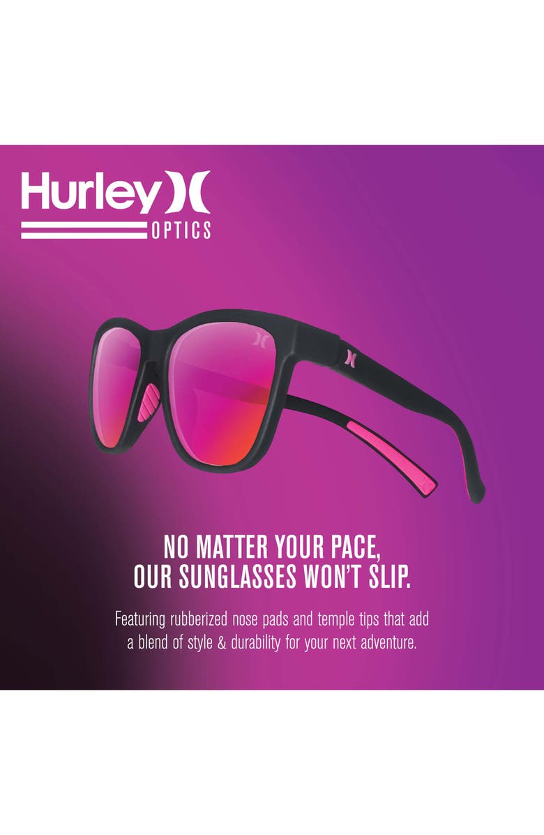 Hurley 54mm Polarized Rounded Sunglasses, Alternate, color,
