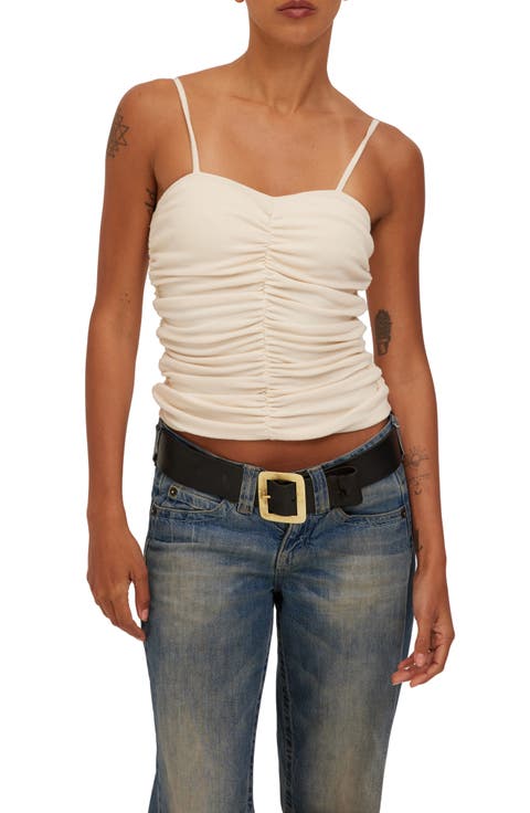 Backstage Ruched Jersey Camisole