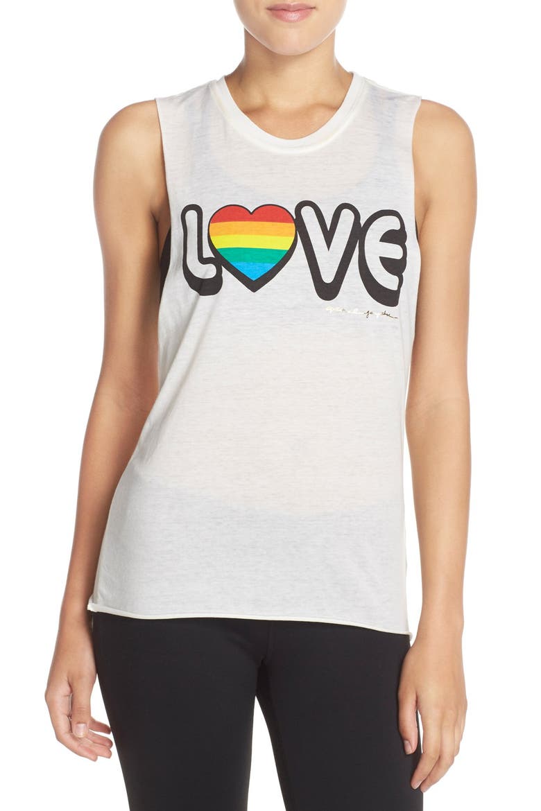 'Love' Muscle Tank, Main, color, STARDUST