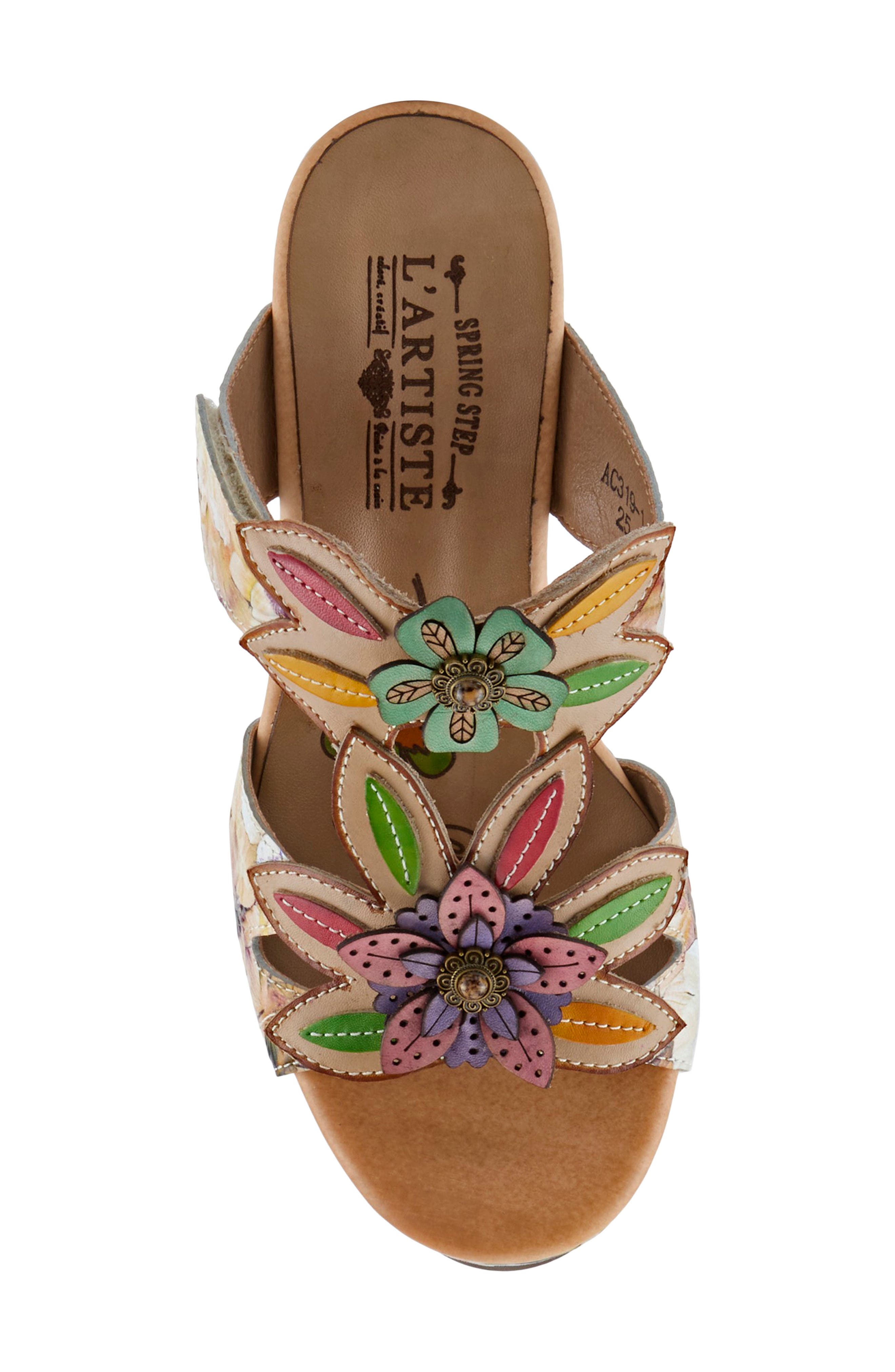 L'Artiste by Spring Step Balloffire Platform Sandal, Alternate, color, Beige Multi