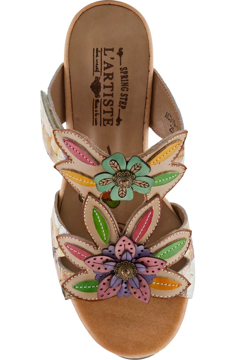 L'Artiste by Spring Step Balloffire Platform Sandal, Alternate, color, Beige Multi