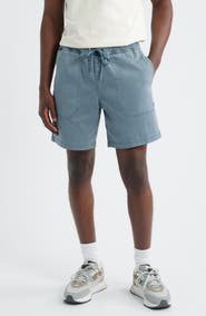 Roark Made to Fade Stretch Cotton Drawstring Shorts