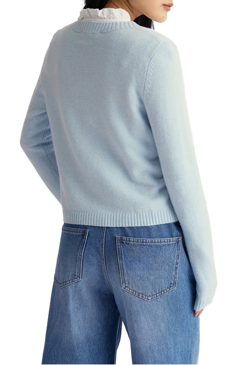 Tern Tide Merino Wool Blend Cardigan, Alternate, color, KNIT MELANGE ICE BLUE