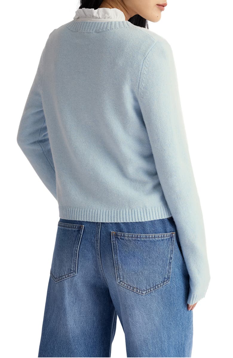 Seasalt Cornwall Tern Tide Merino Wool Blend Cardigan, Alternate, color, Knit Melange Ice Blue