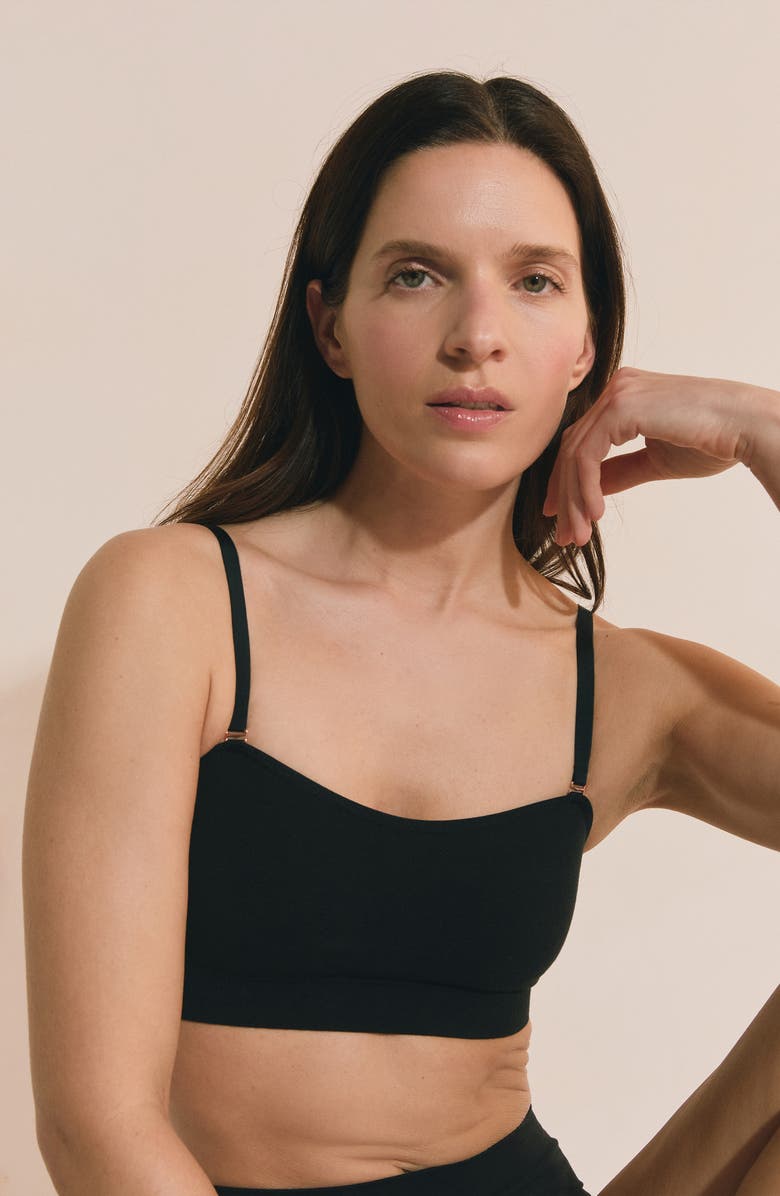 Etam Amande Convertible Bandeau Bra, Alternate, color, Black