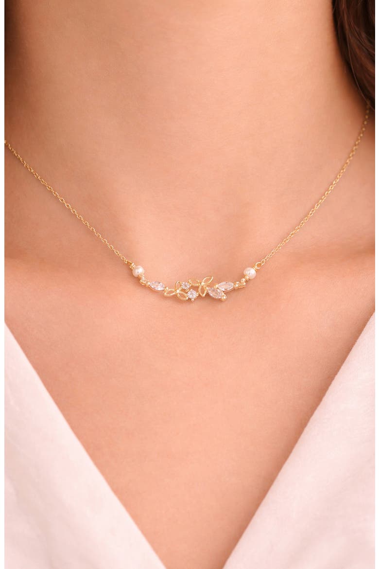 Harper Freshwater Pearl Pendant Necklace, Alternate, color, GOLD