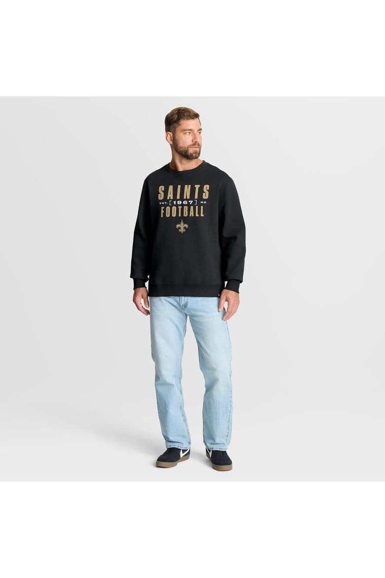 Men's Fanatics Black New Orleans Saints Powerful Throw Legacy Pullover Sweatshirt, Alternate, color, Black