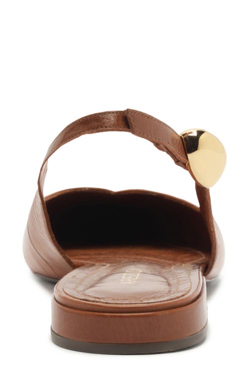 Arezzo Farrah Slingback Pointed Toe Flat In Brown