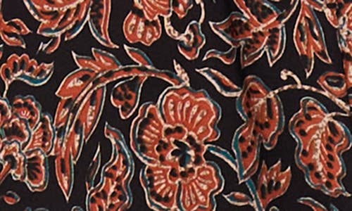 Vince Camuto Print Pull-on Wide Leg Pants In Brown