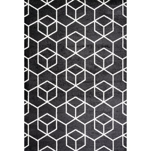 Jonathan Y Tumbling Blocks Modern Geometric Area Rug In Black/white