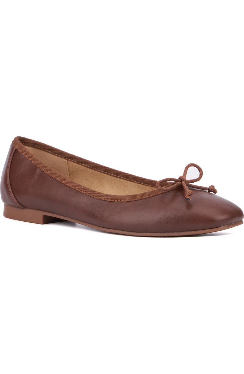 NEW YORK AND COMPANY Paulina Ballet Flat, Main, color, Chocolate