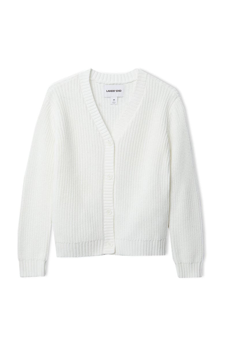 Girls Button Front Knit Cardigan, Main, color, Ivory