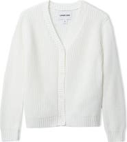 Lands' End Girls Button Front Knit Cardigan
