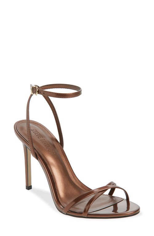 Steve Madden Ankle Strap Stiletto Sandal In Brown