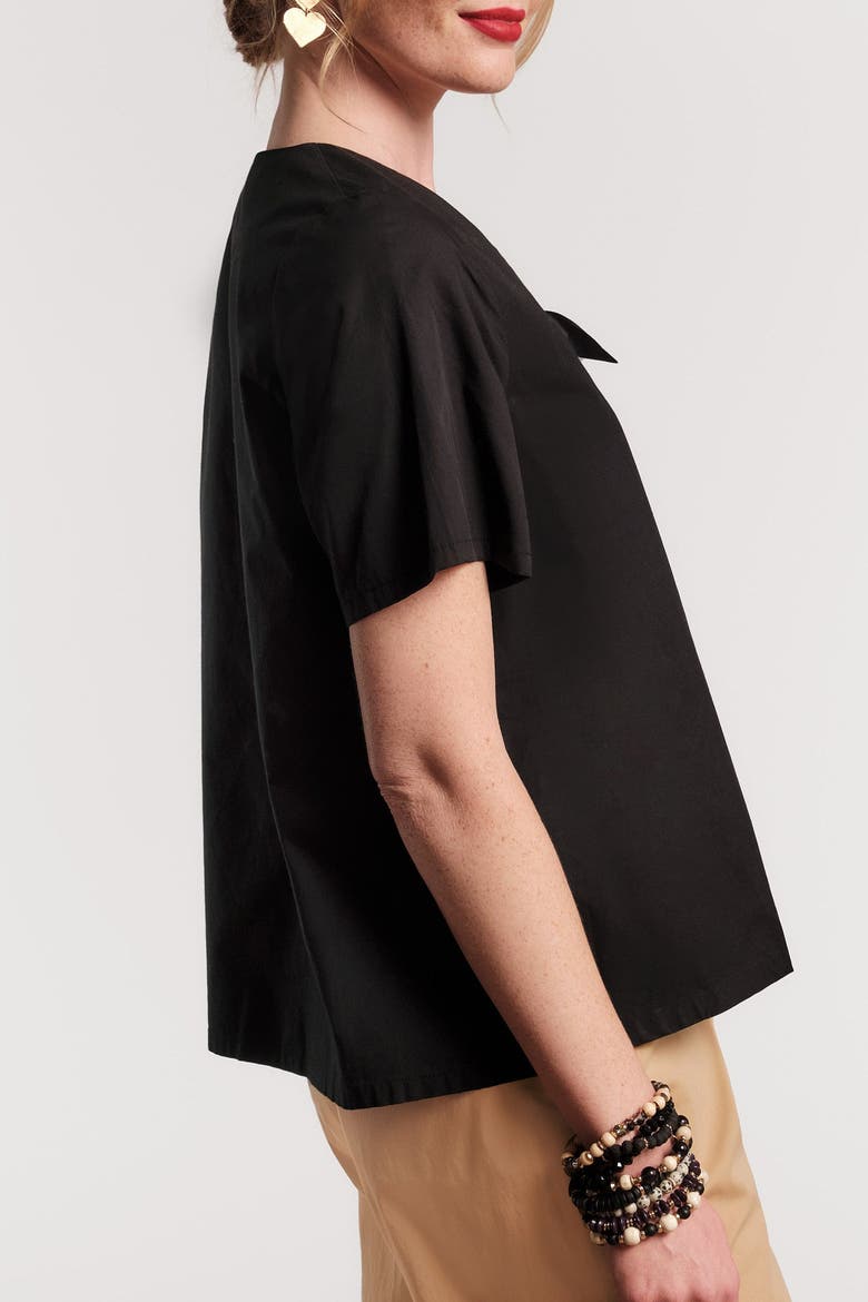 Schooner Top Flowers, Alternate, color, Black