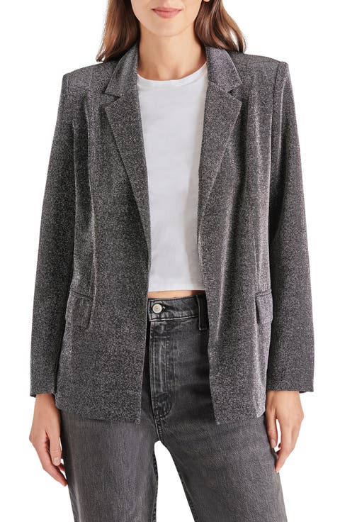 Payton Metallic Open Front Blazer