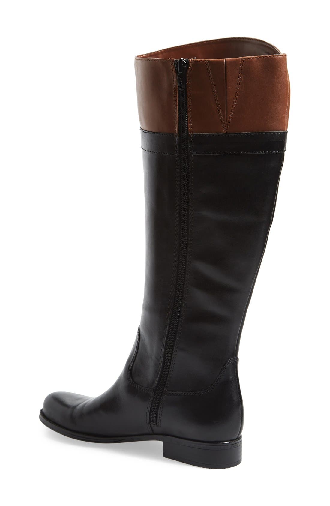 'Josette' Knee High Boot, Alternate, color, BLACK/ BANANA