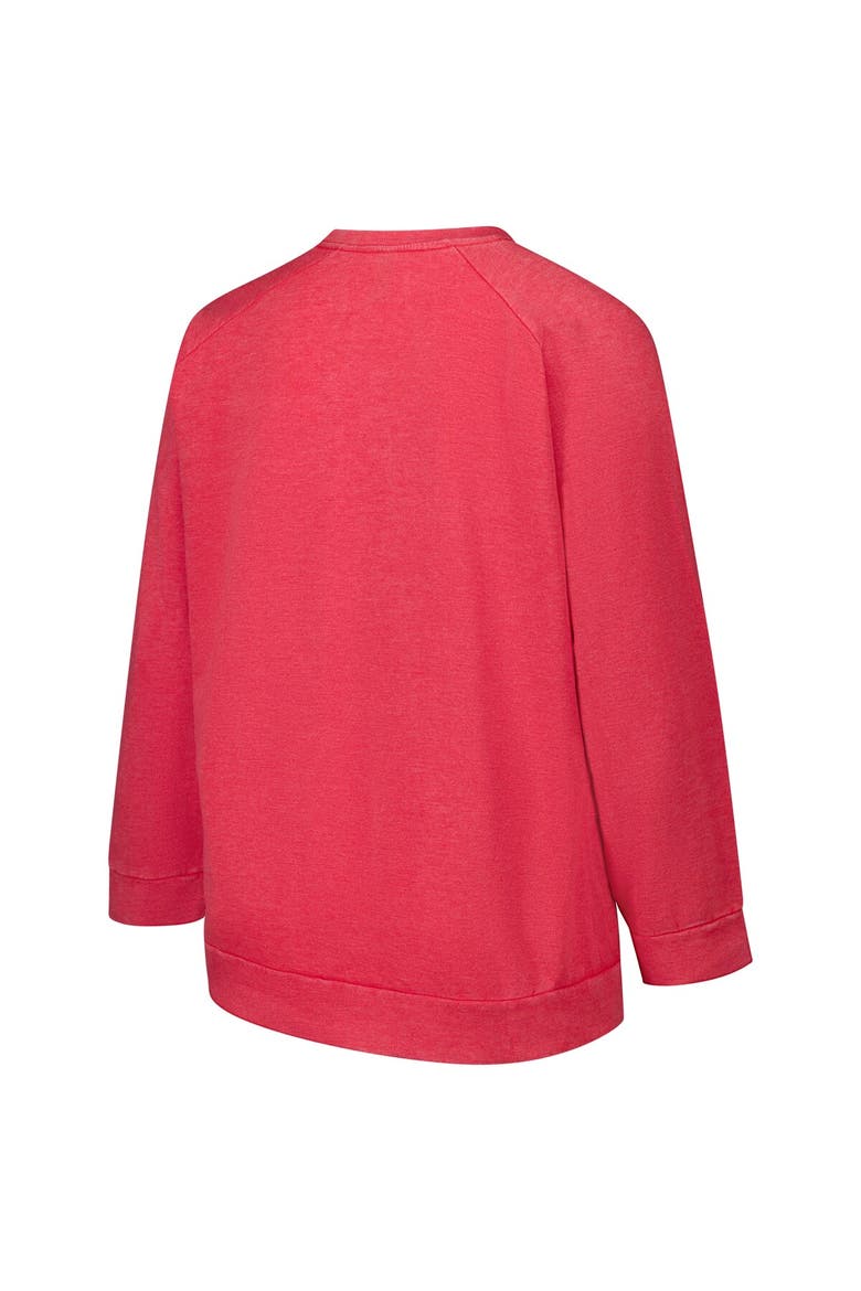 Women's Fanatics  Red San Francisco 49ers Acid Wash Raglan Pullover Sweatshirt, Alternate, color, Red