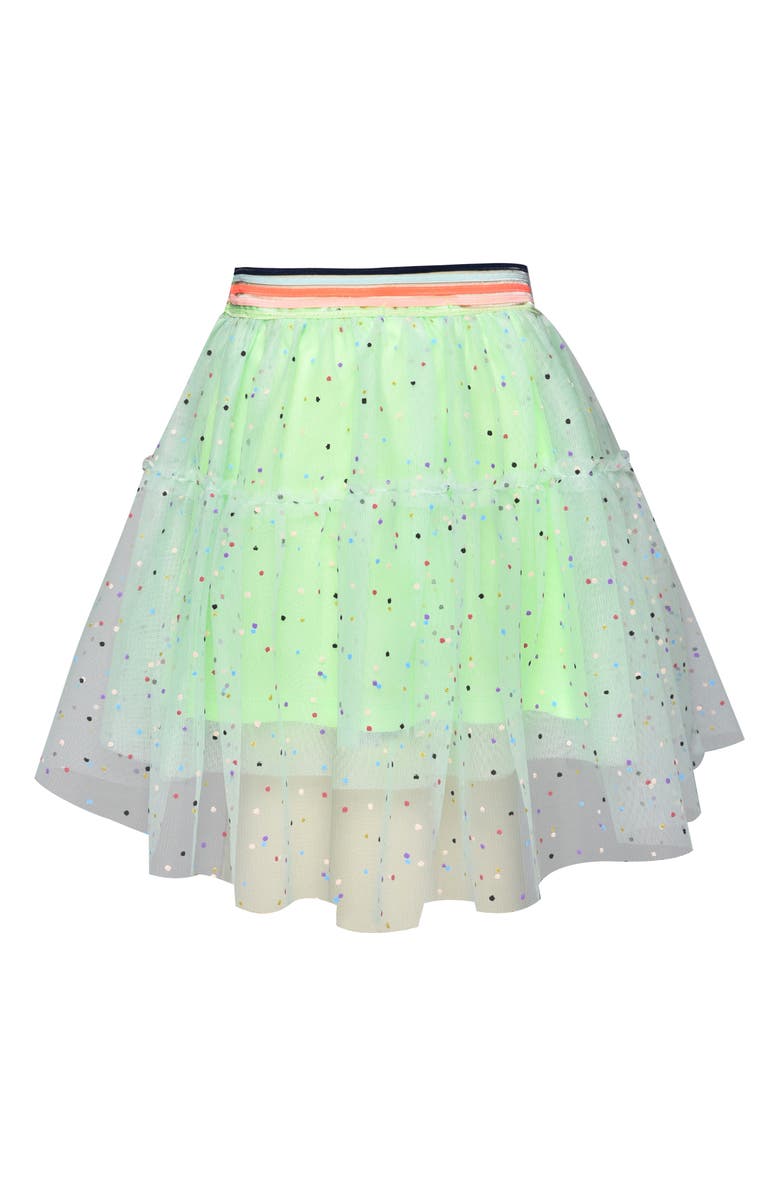 Truly Me Kids' Confetti Layered Hem Tulle Skirt, Alternate, color, Green