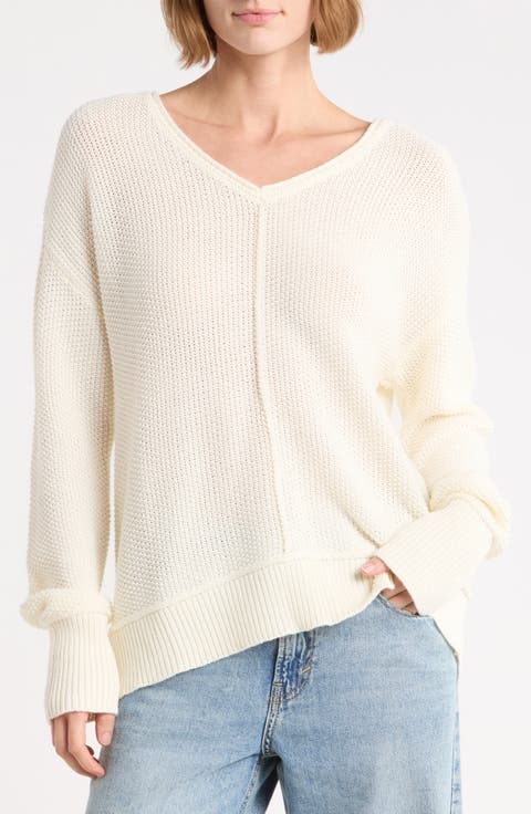 Textured V-Neck Sweater