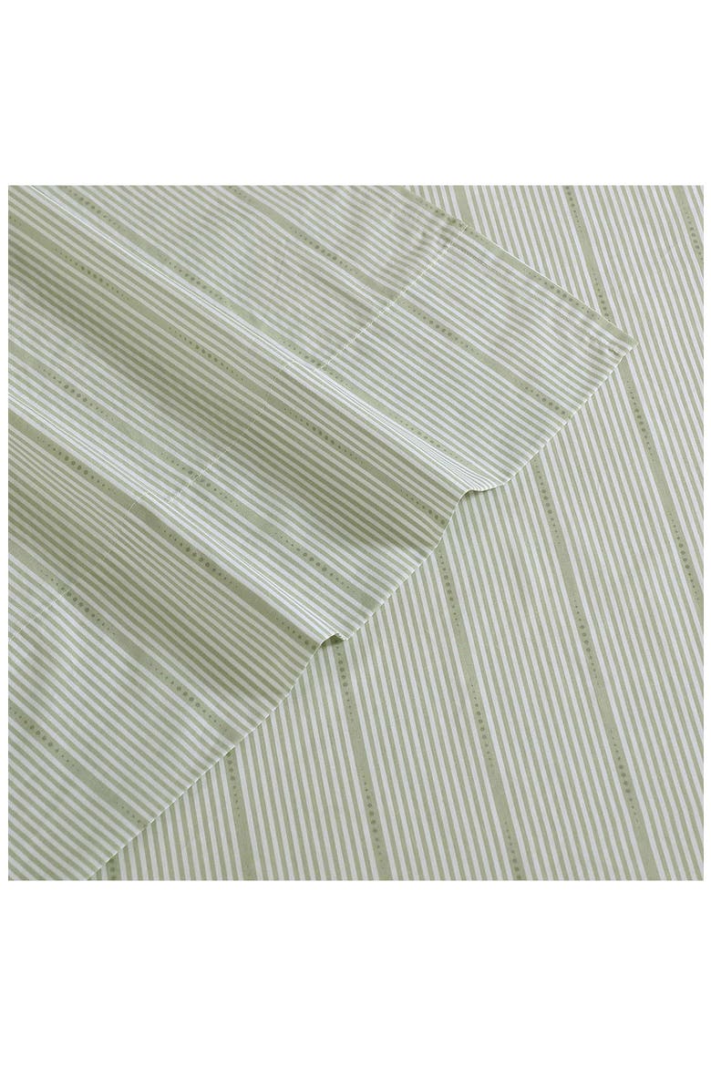 Ellipse Stripe 200 Thread Count Cotton Percale Sheet Set, Alternate, color, GREEN ELLIPSE STRIPE