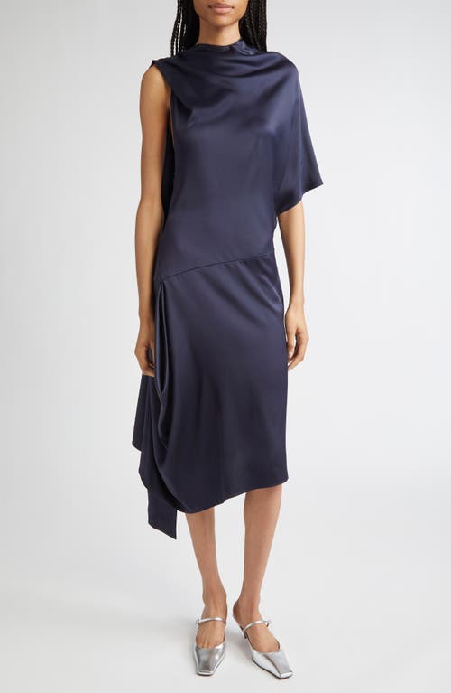 Stella Mccartney Asymmetric Satin Midi Dress