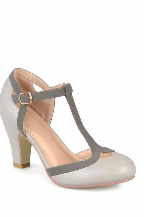 Journee Collection JOURNEE Olina T-Strap Pump - Wide Width