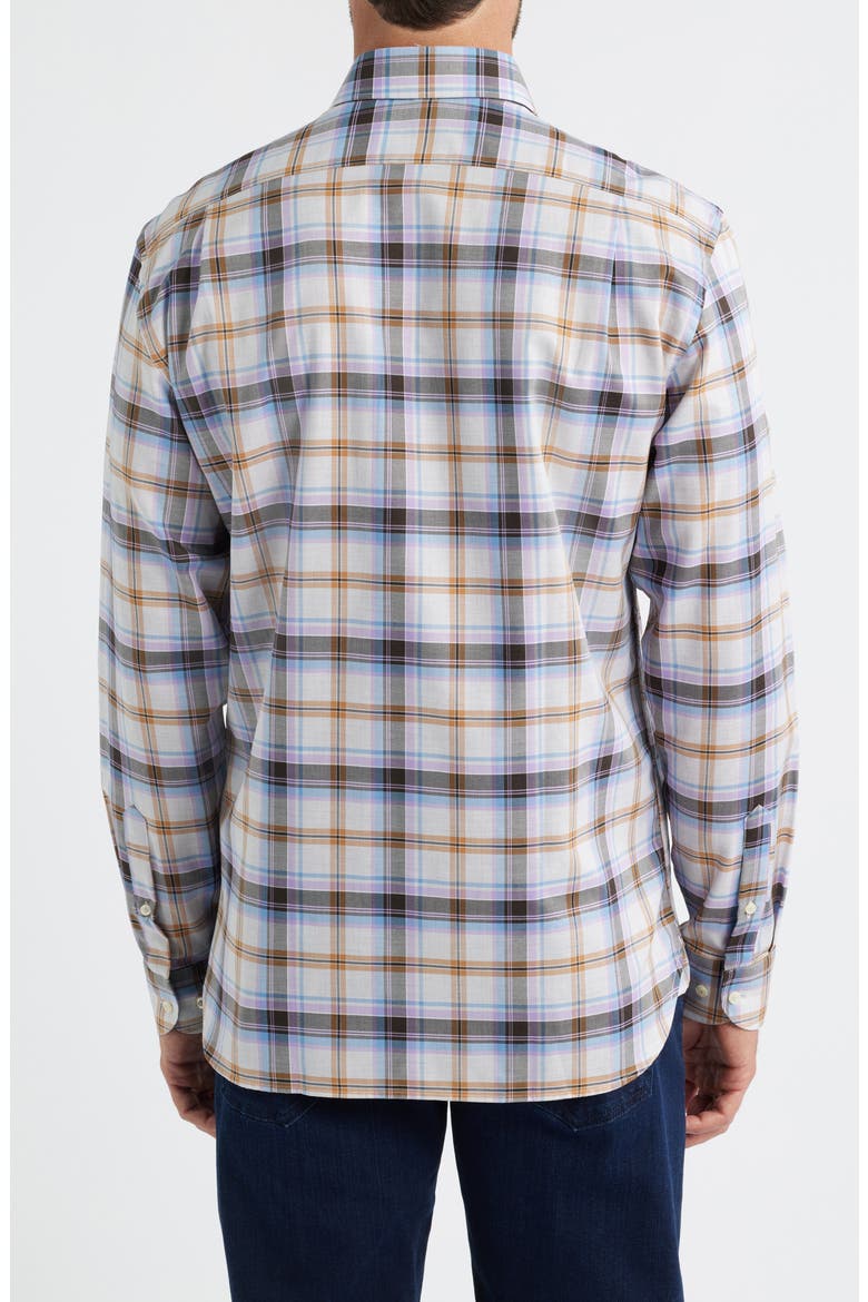 Riling Plaid Top Shelf Cotton Twill Button-Up Shirt, Alternate, color, LIGHT GRAY