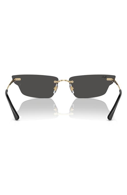 Ray Ban Ray-ban 66mm Anh Frameless Butterfly Sunglasses In Gray