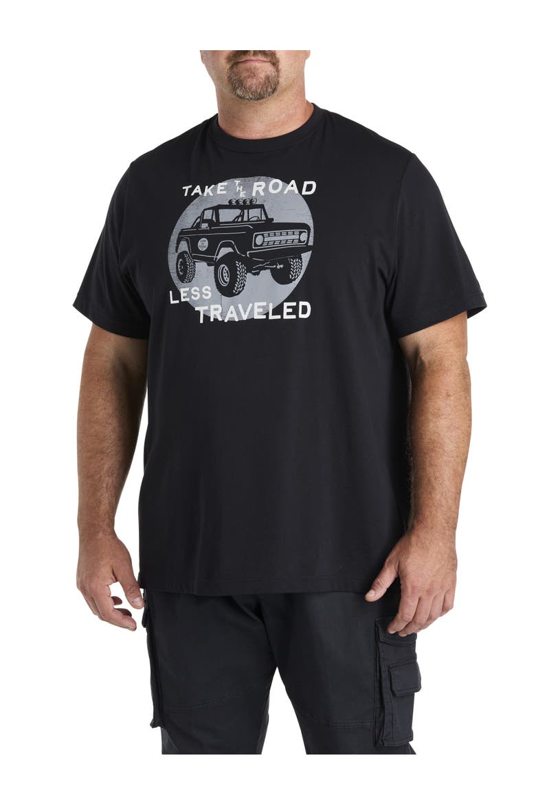 Big & Tall Take The Road Graphic Tee, Main, color, BLACK