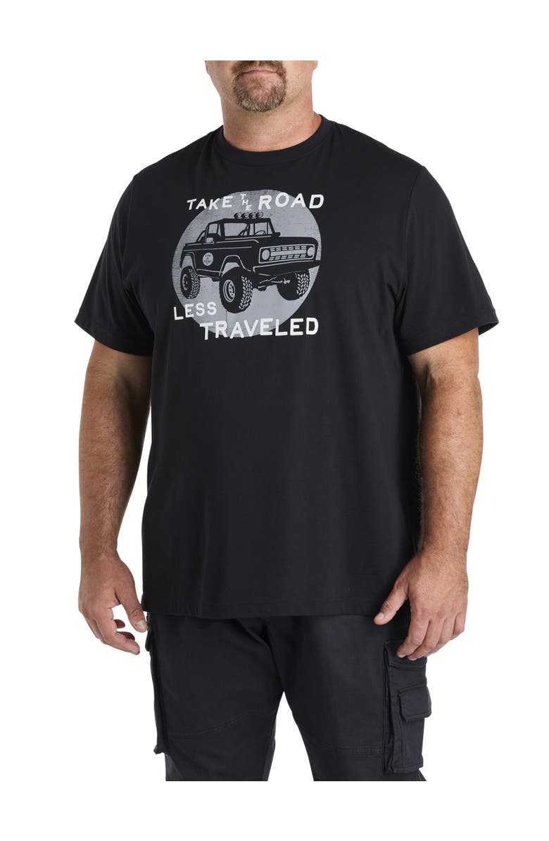 LIFE IS GOOD Big & Tall Take The Road Graphic Tee, Main, color, Black