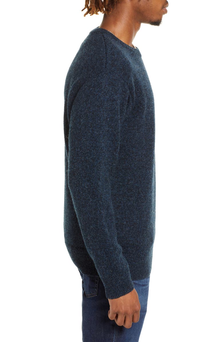 Pendleton Shetland Wool Crewneck Sweater, Alternate, color, Indigo Heather
