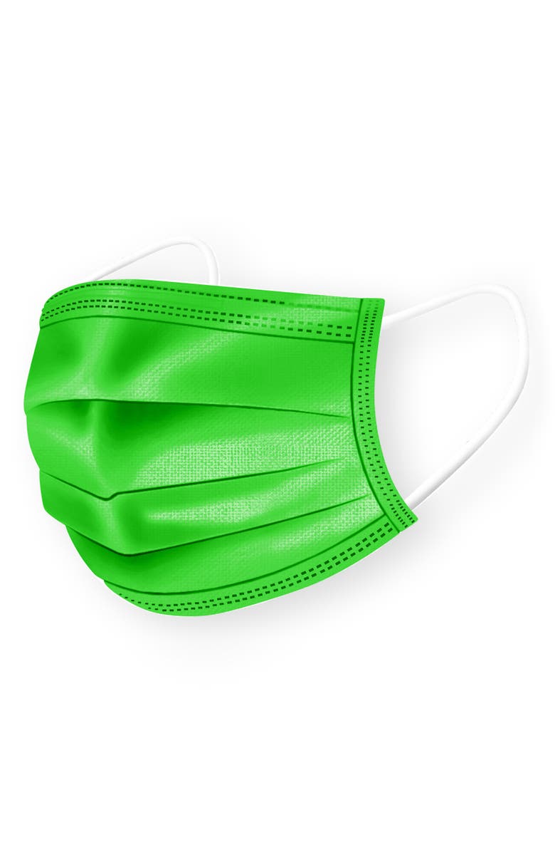 Medipop 5-Pack Adult Disposable Pleated Face Masks, Alternate, color,