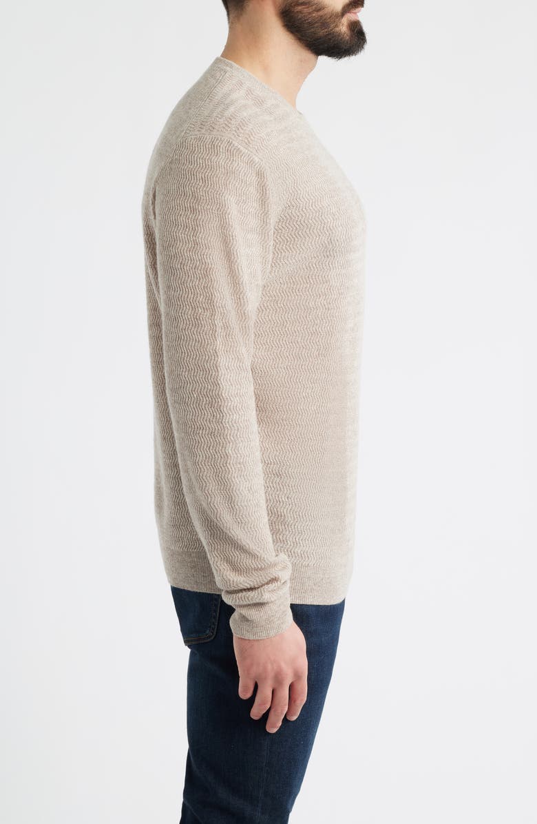 Peter Millar Crosswinds Texture Sweater, Alternate, color, Poplar Brown