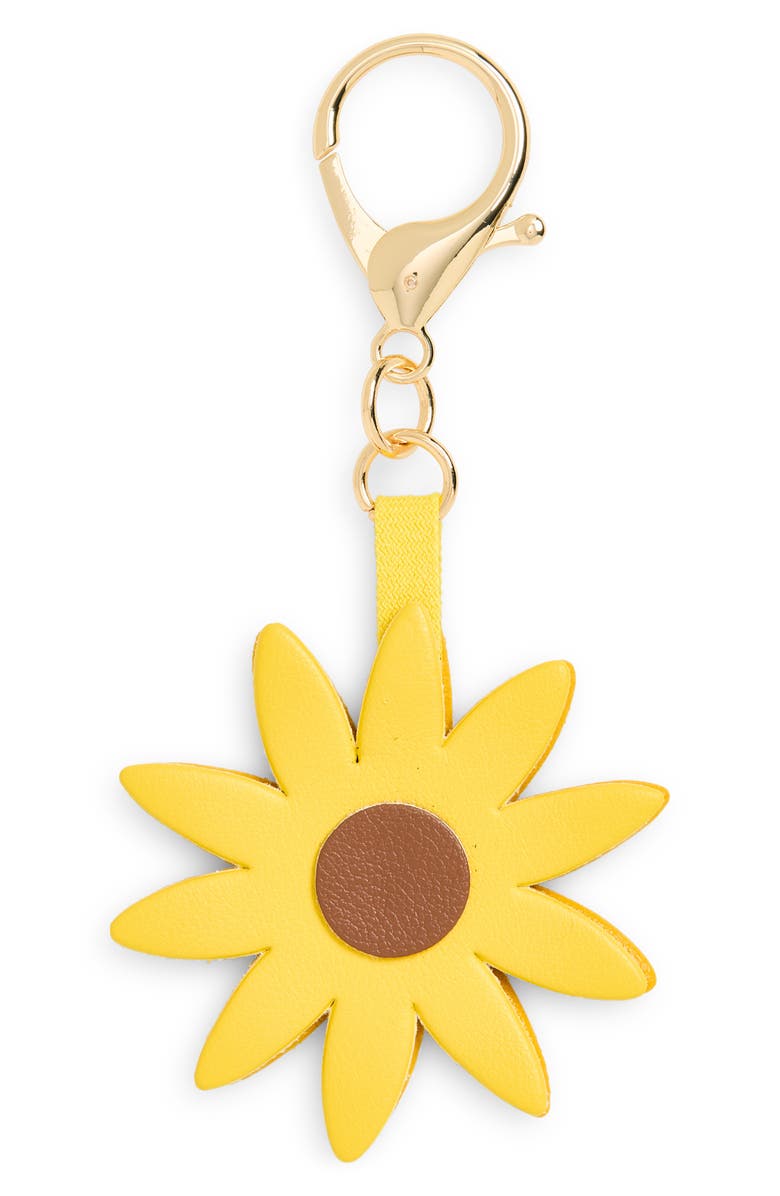 Leith Sunflower Bag Charm, Main, color, Yellow Multi- Gold