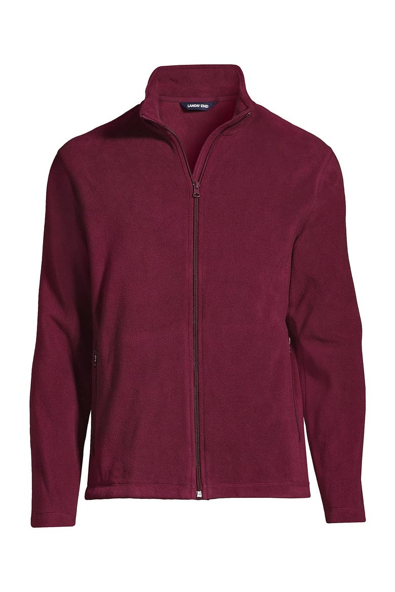 Full-Zip Mid-Weight Fleece Jacket, Alternate, color, Burgundy