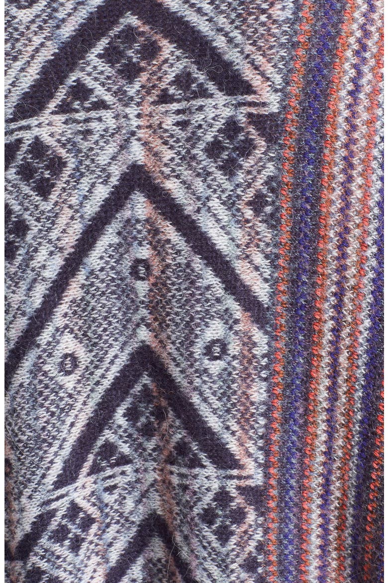 'Be the One' Fringe Poncho, Alternate, color, BLUE MULTI