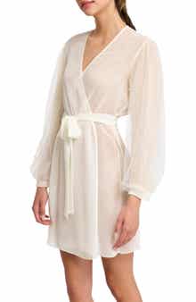 Rya Collection Imitation Pearl Tie Waist Cover-Up Robe