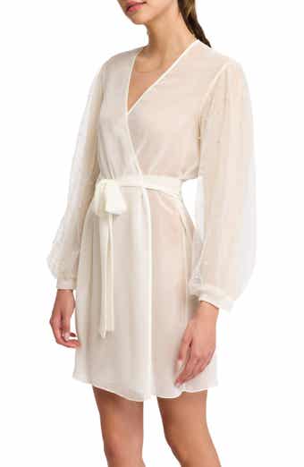 Rya Collection Imitation Pearl Tie Waist Cover-Up Robe
