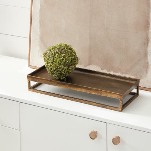Napa Home & Garden Cabot Raised Rectangular Tray In Brown