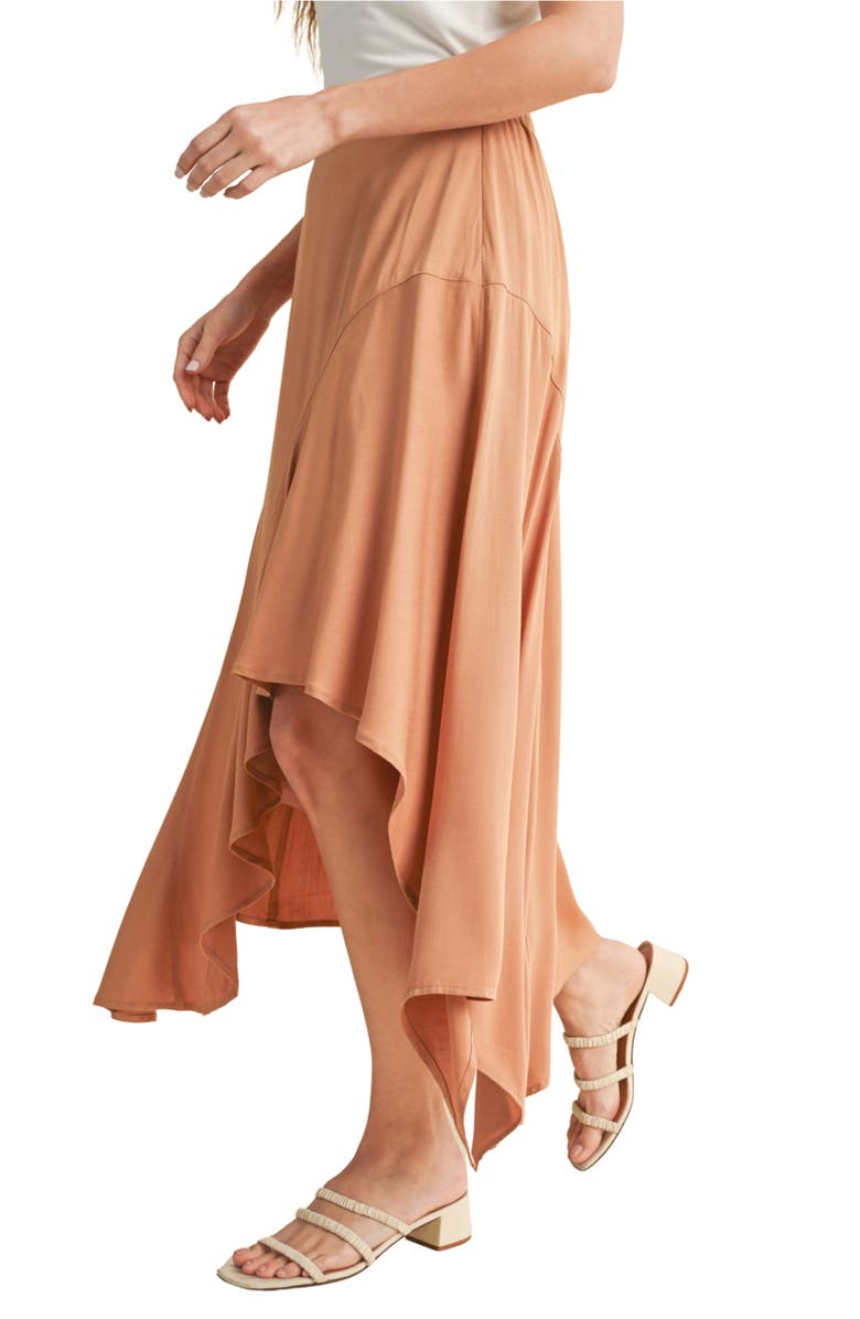 WISHLIST Asymmetric Midi Skirt, Alternate, color, Camel