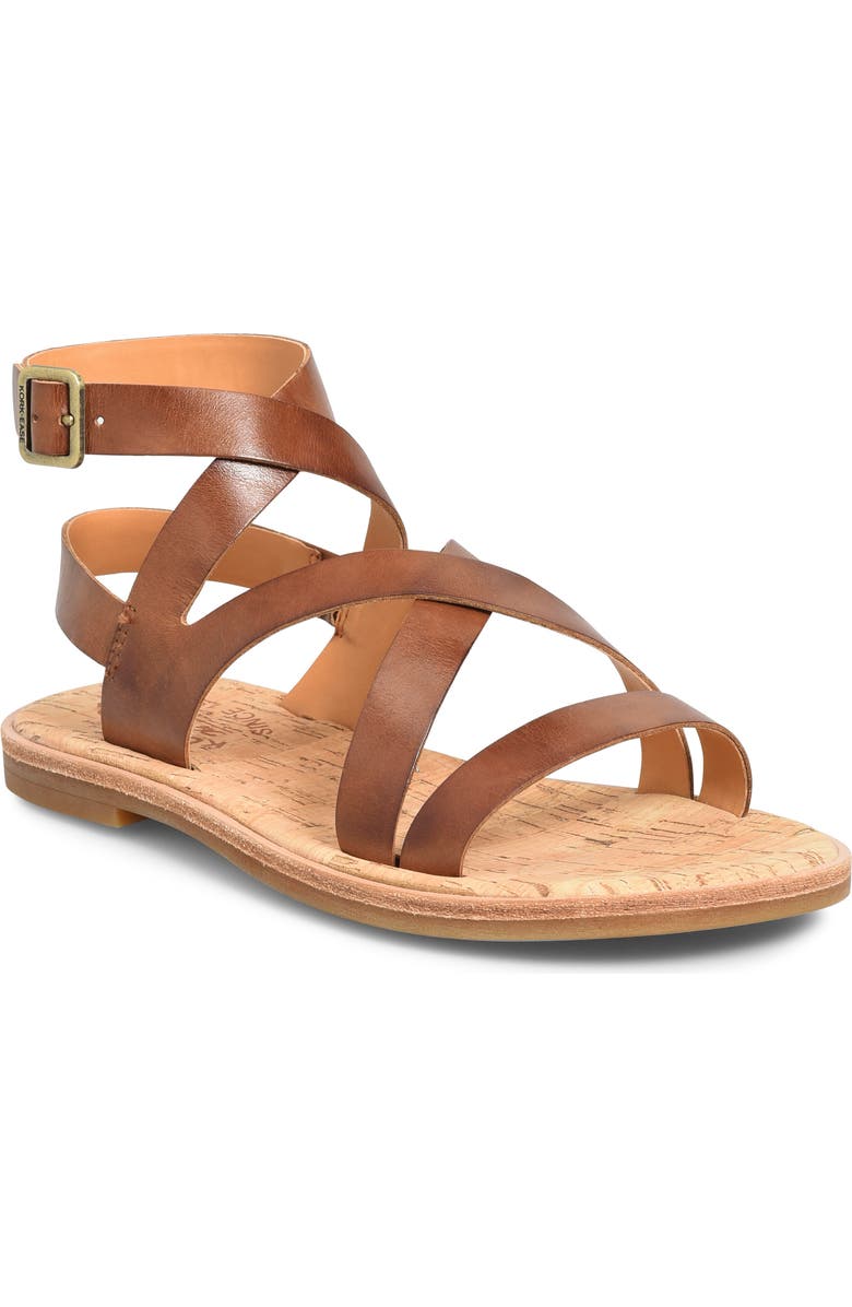 Kork-Ease<sup>®</sup> Bryleigh Ankle Strap Sandal, Main, color, Brown Leather