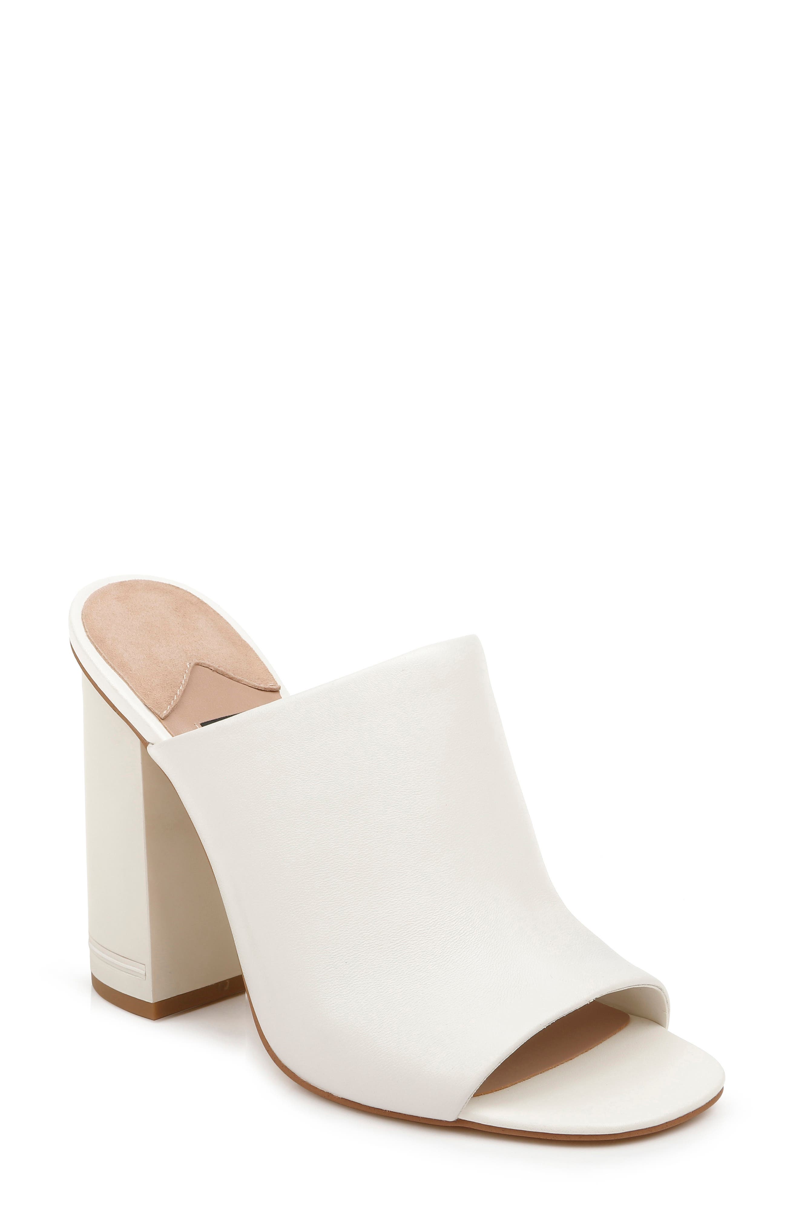 Vivica Block Heel Sandal, Main, color, CREAM NAPPA LEATHER