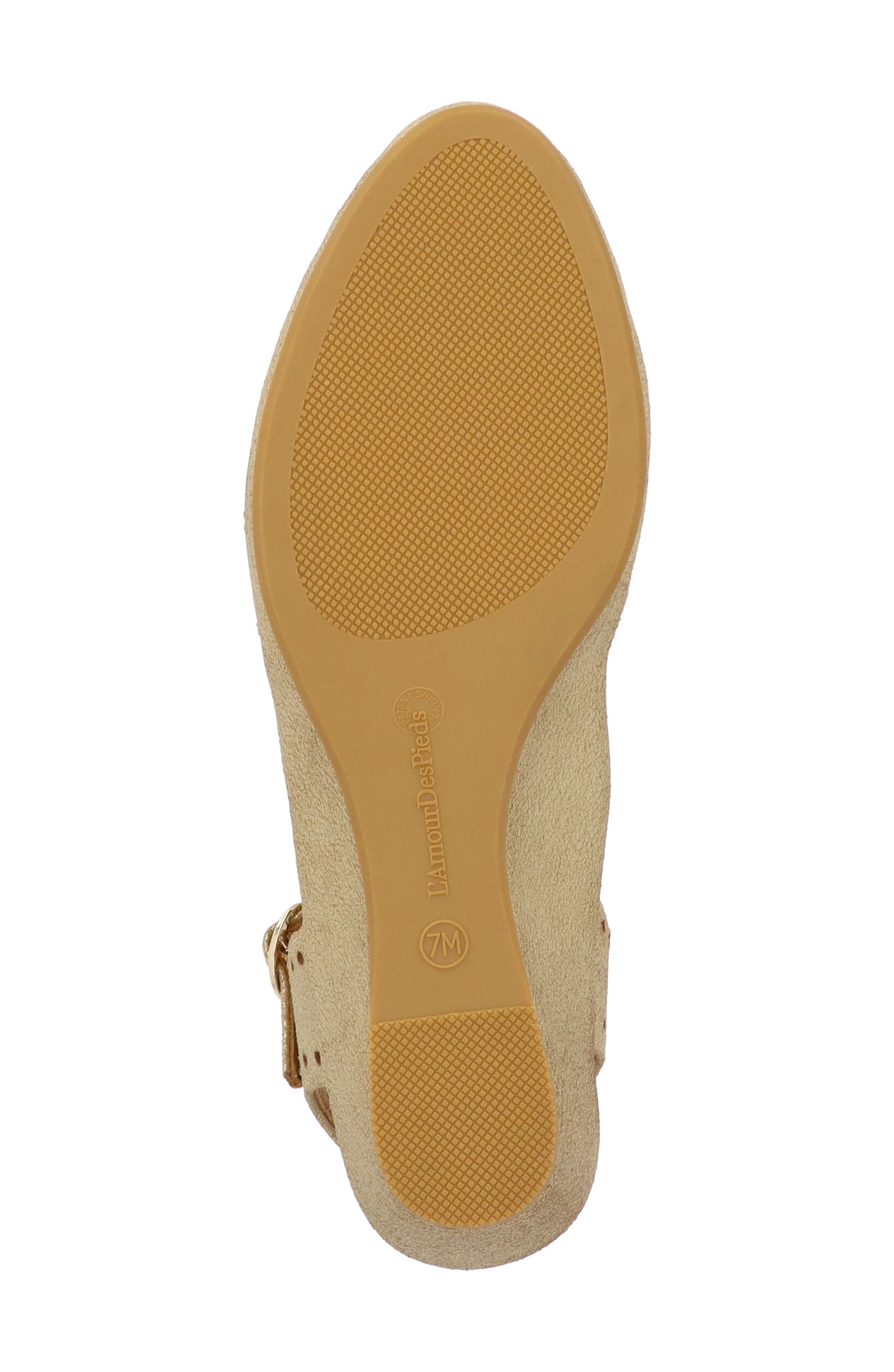 L'Amour des Pieds Brenn Ankle Strap Sandal, Alternate, color, Gold