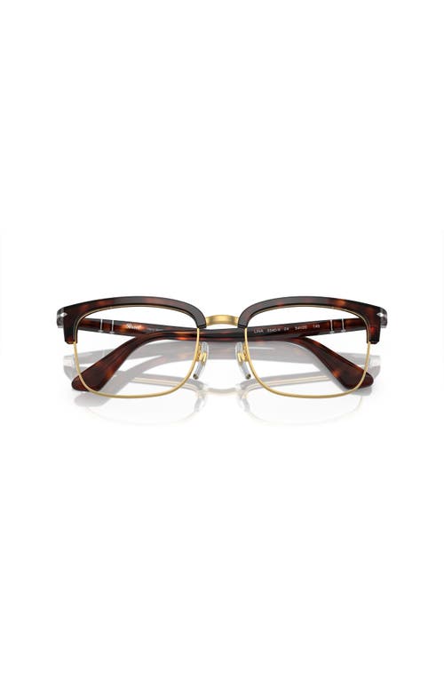 Persol 54mm Rectangle Optical Glasses In Brown