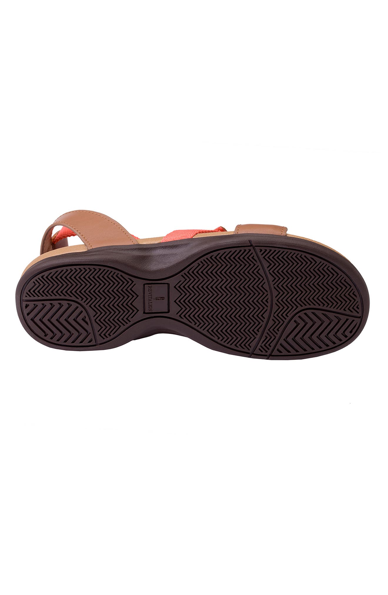 Webbed Orthotic Leather Sandal, Alternate, color, ROSE PORCELAIN