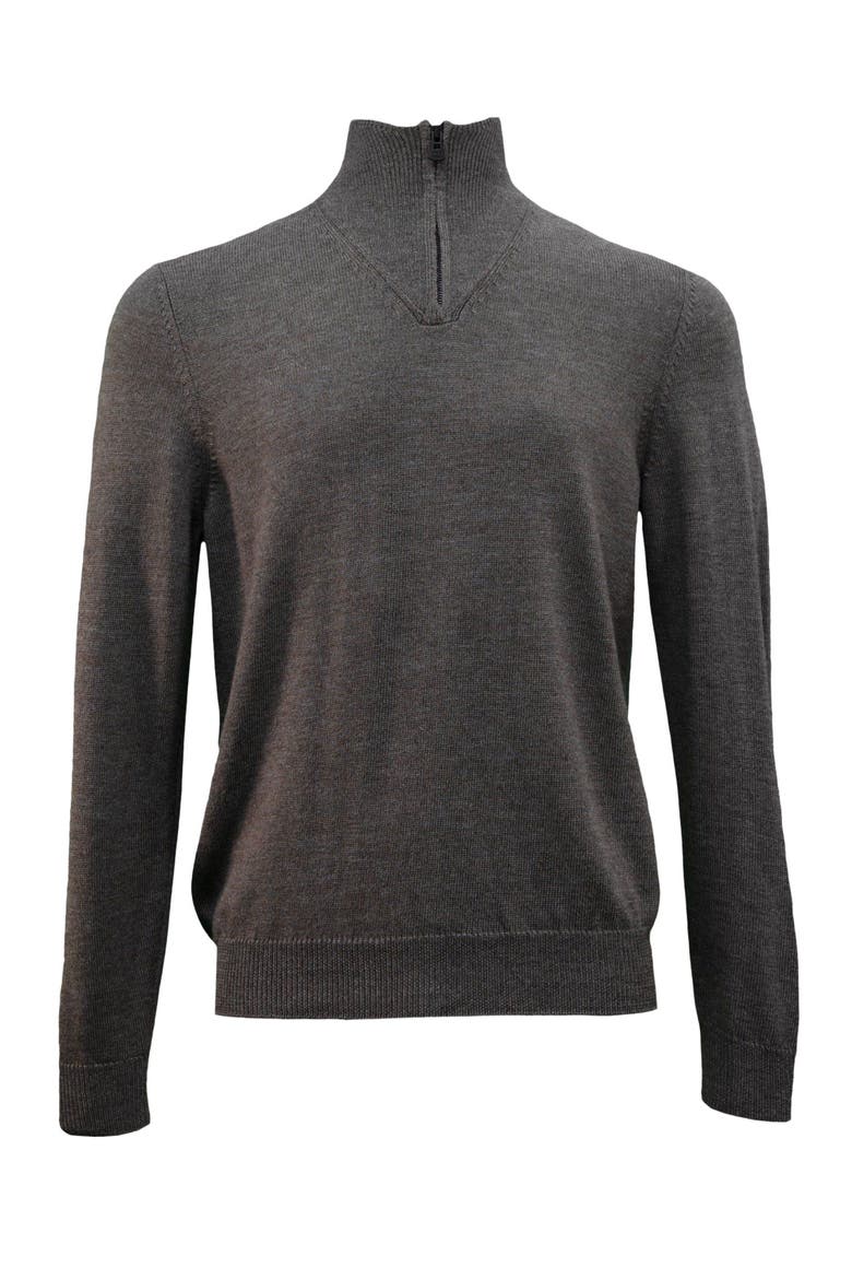 Quest Fully Fashioned Quarter-zip Merino Sweater, Alternate, color, Olive Twist
